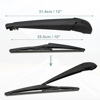 Set of 2 Rear Back Windshield Wiper Blade Arms for Lexus NX200T (2014–2017)