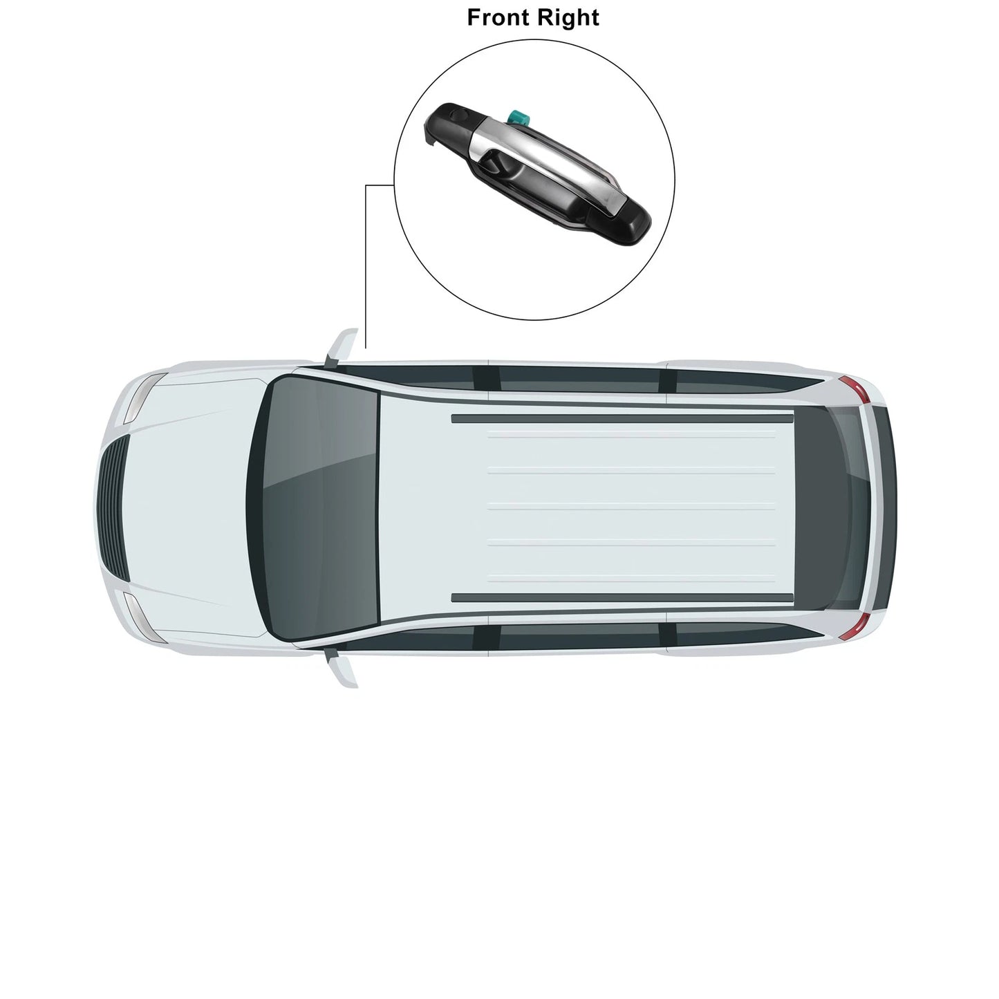 Front Right Door Handle for Kia Sorento (2003–2006)