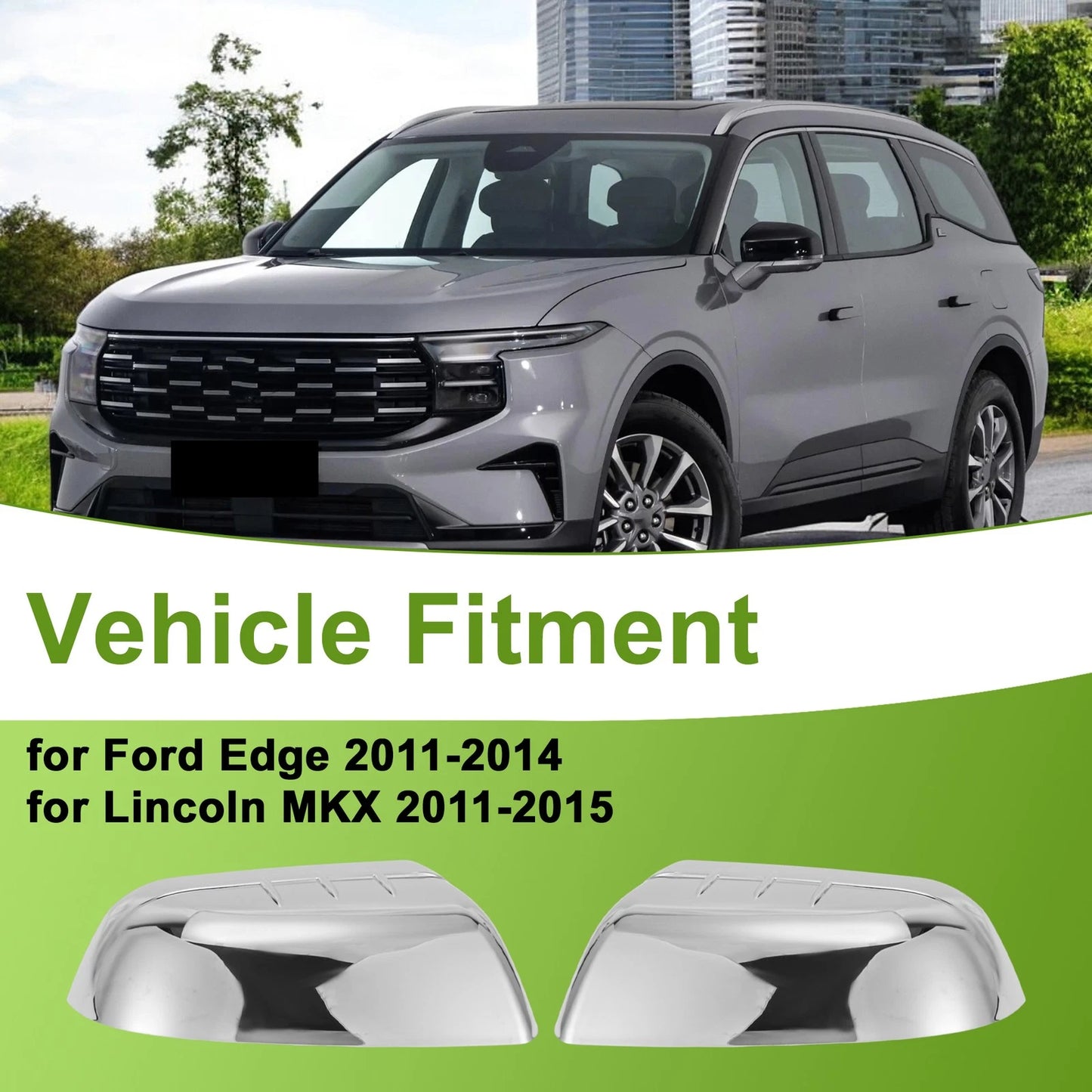Mirror Cover Cap for Ford Edge (2011–2014) - Electroplating Color