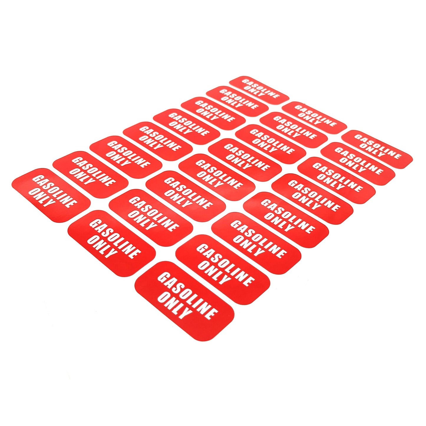 Set of 24 Fuel Warning Decals for Gasoline Only Gas Cans
