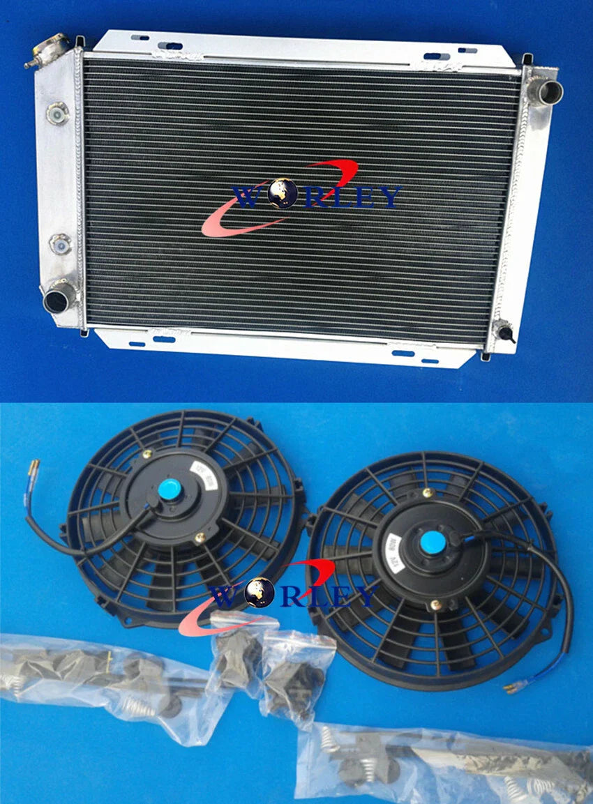 Aluminum Radiator & Fan for Ford Mustang 2.3L/I4 5.0L/V8 (1979-1993)