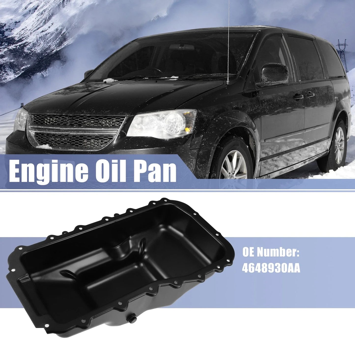 Engine Oil Pan for Dodge Grand Caravan 2001-2010 (2 x Replacement Parts)
