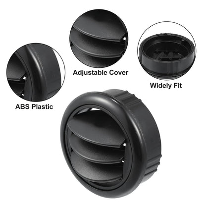 Round Black AC Air Condition Vent Outlet for Bus Boat Yacht Caravan