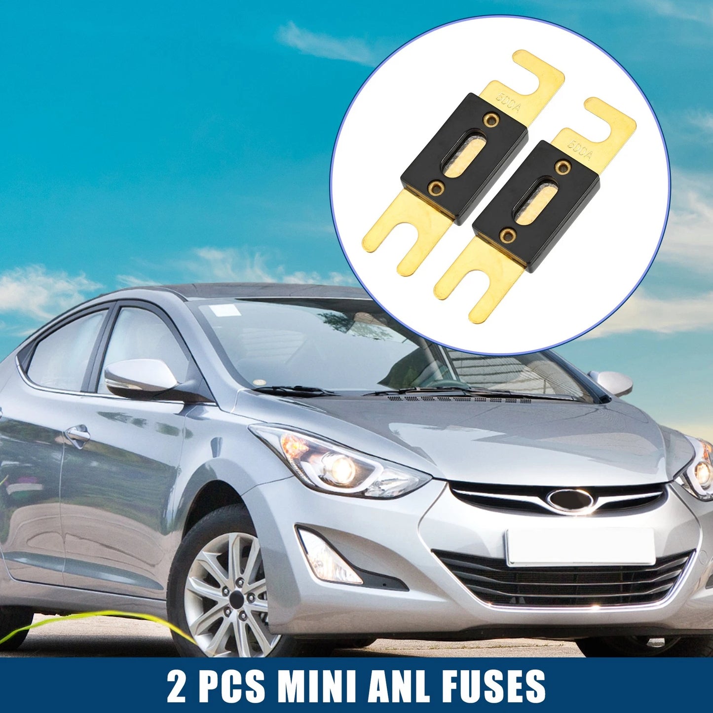 2X Mini ANL Fuse 500A for Car Motorcycle Boat (Universal)
