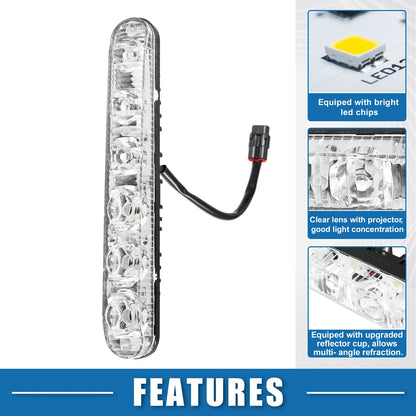 Set of 2 LED Daytime Running Light Fog Lamps for Car
