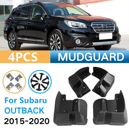 4Pcs Front Rear Splash Fender Guards Mud Flaps for Subaru Outback (2015–2020)