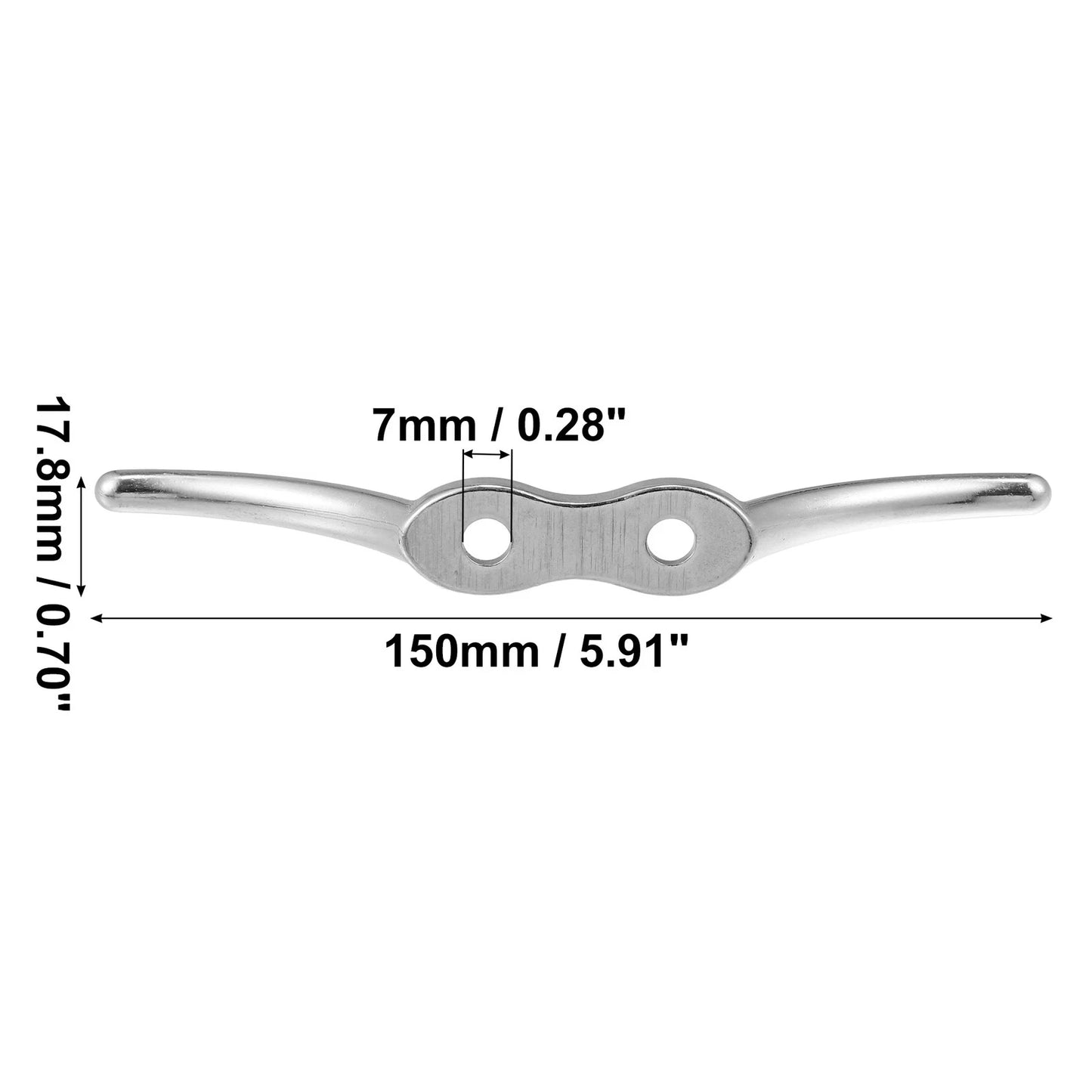 2Pcs Stainless Steel Flagpole Cleat Hooks for Marine Boat Deck