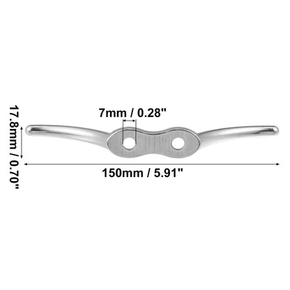 2Pcs Stainless Steel Flagpole Cleat Hooks for Marine Boat Deck