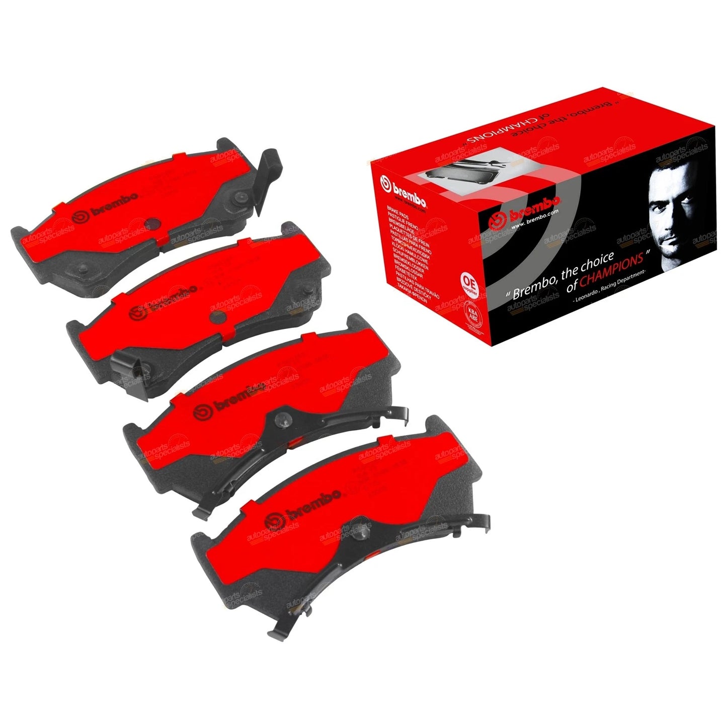 Set of 4 Brembo Front Disc Brake Pads for Nissan 200SX S14 (1995–1999)