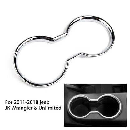 Cup Holder Trim Silver Water for Center-Chrome Console (2011–2018)