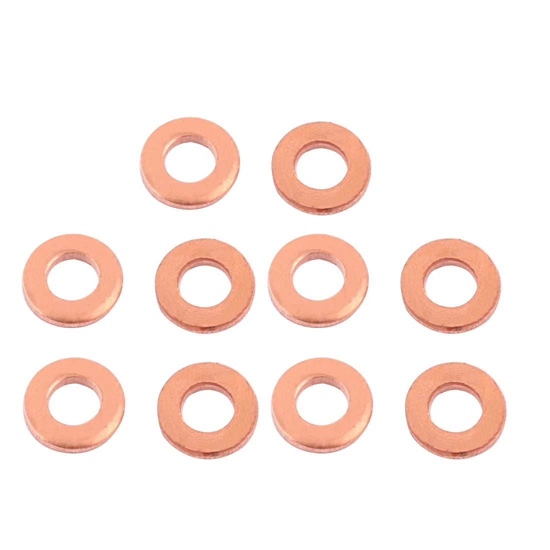 10pcs 6mm x 10mm x 1mm Flat Ring Copper Crush Washer Gasket