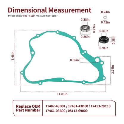 Water Pump Rebuild Kit for Suzuki RM125 RM125S (1992–2000)