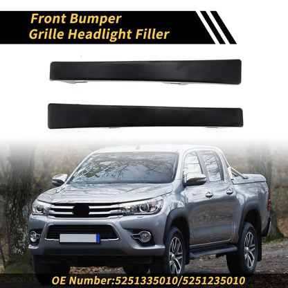 Pair Front Bumper Grille Headlight Filler for Toyota Tacoma (2005–2015) No. 5251335010