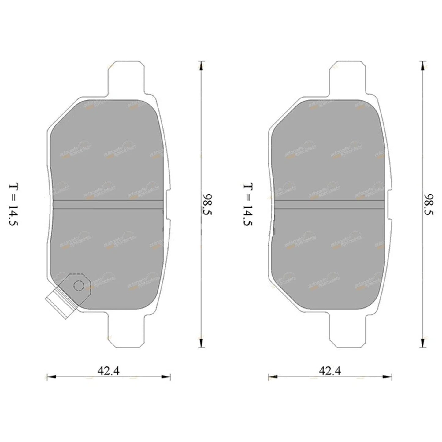 Rear Disc Brake Pad for Toyota Yaris NCP90R NCP91R NCP93R (2005–2010)