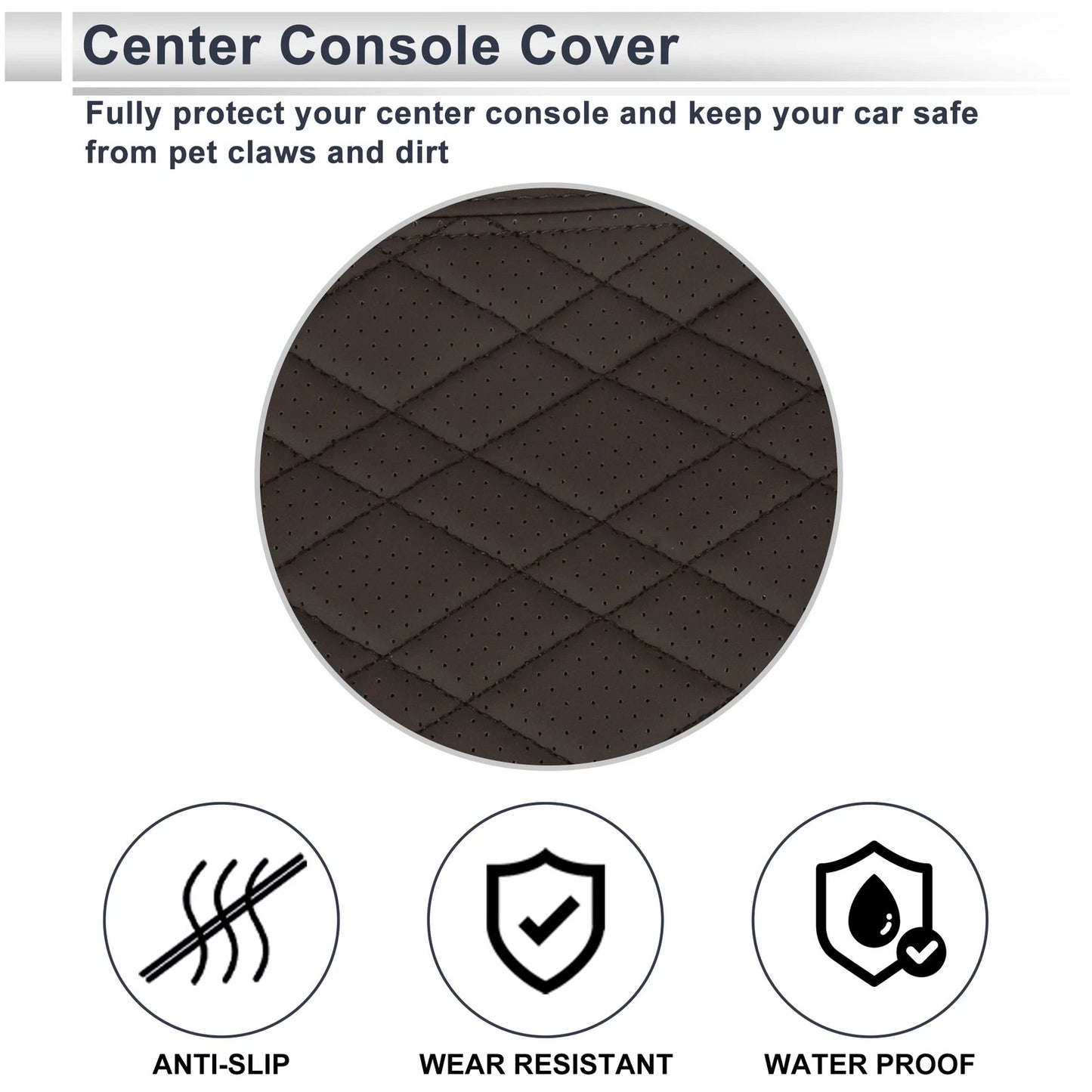 Center Console Cover for BMW X3 (2011–2017) Deep Brown 1 Pc