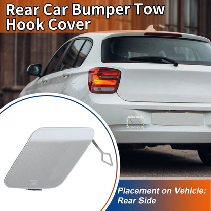 1 Pcs Rear Tow Hook Cover for BMW 1 Series (2012–2019) No. 51120038888 Ice Silver