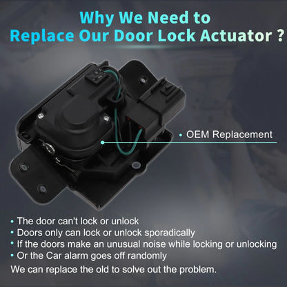 Rear Liftgate Door Lock Actuator Motor for Chevrolet Tahoe (2007–2014) No.13501871