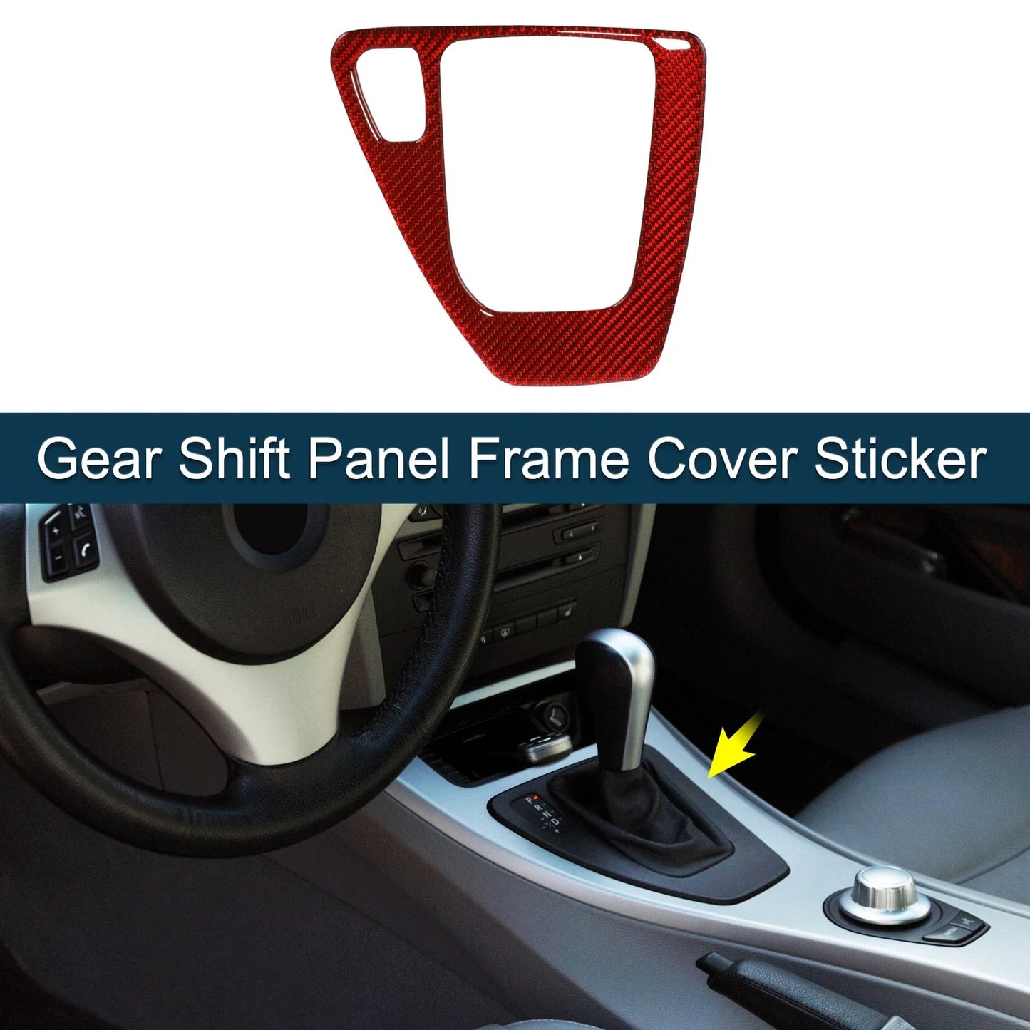 Gear Shift Panel Frame Cover Sticker for BMW 3 Series E90 E92 E93 (2005-2012)