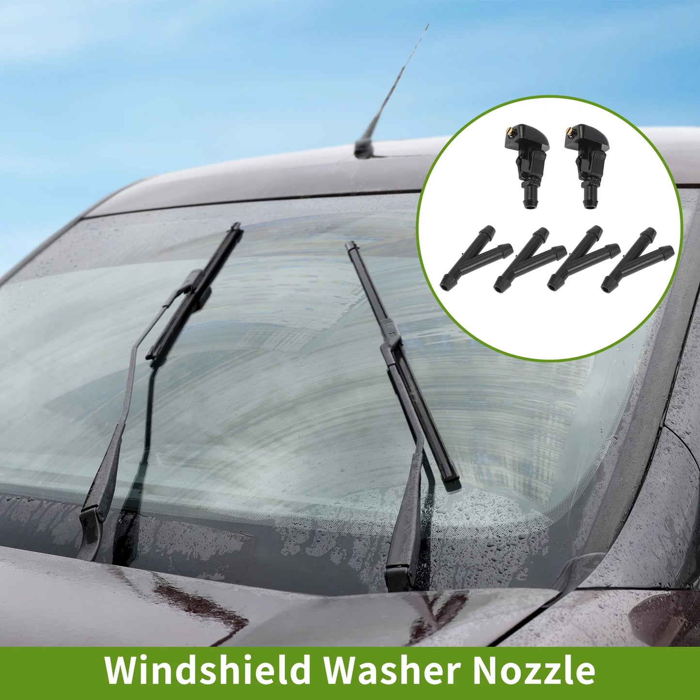Windshield Washer Nozzle with Hose Connector for Ford (No. 3W7Z17603AA)
