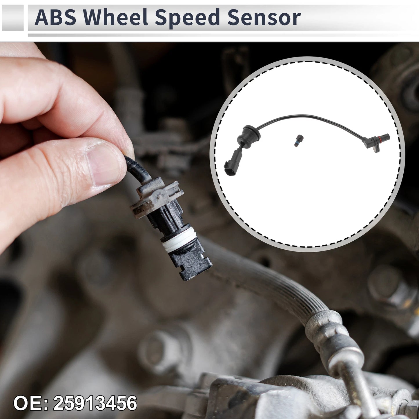 ABS Wheel Speed Sensor for Chevrolet Equinox (2010–2017) 1 Pc Rear Left/Right