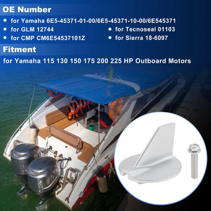 Trim Tab Anode for Yamaha 115-225 HP Outboard Motors (2000–2023)