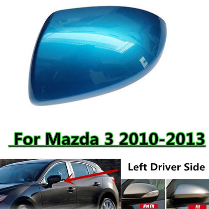 Left Driver Side Mirror Cover Sky Blue for Mazda 3 (2010–2013)