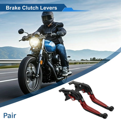 Adjustable Brake Clutch Levers for Kawasaki ZX7R/ZX7RR (1996–2003) Black Red