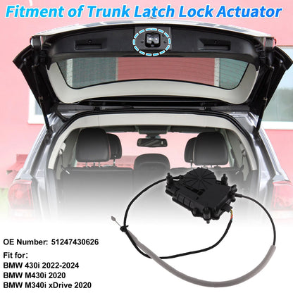 Rear Trunk Latch Lock Actuator for BMW 430i (2022–2024) 6 Pins 51247430626
