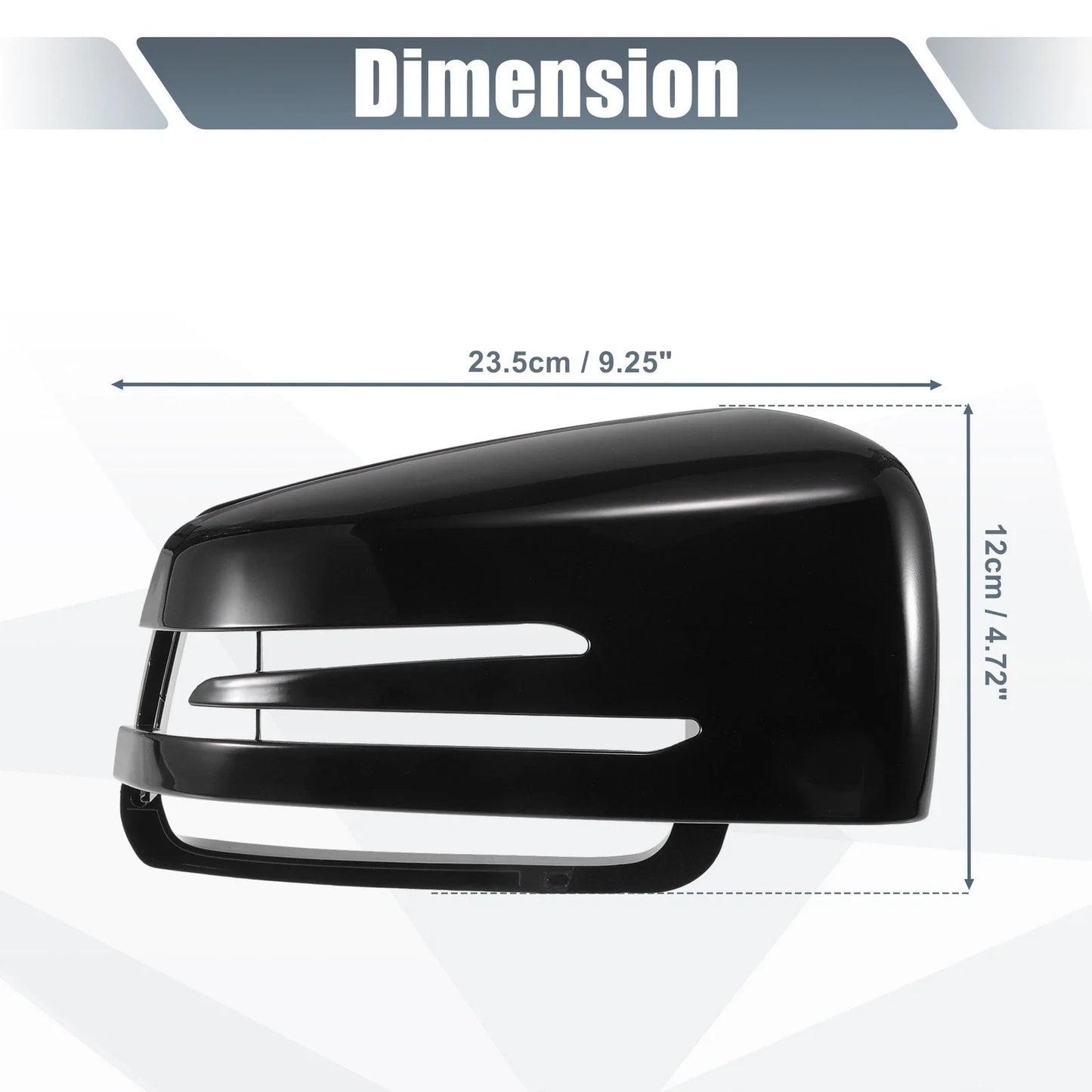 Right Mirror Cover Cap Gloss Black for Mercedes Benz A Class B Class C Class (2013-2023)