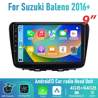 9'' Wireless Carplay Android Auto Head Unit for Suzuki Baleno (2016-2023)