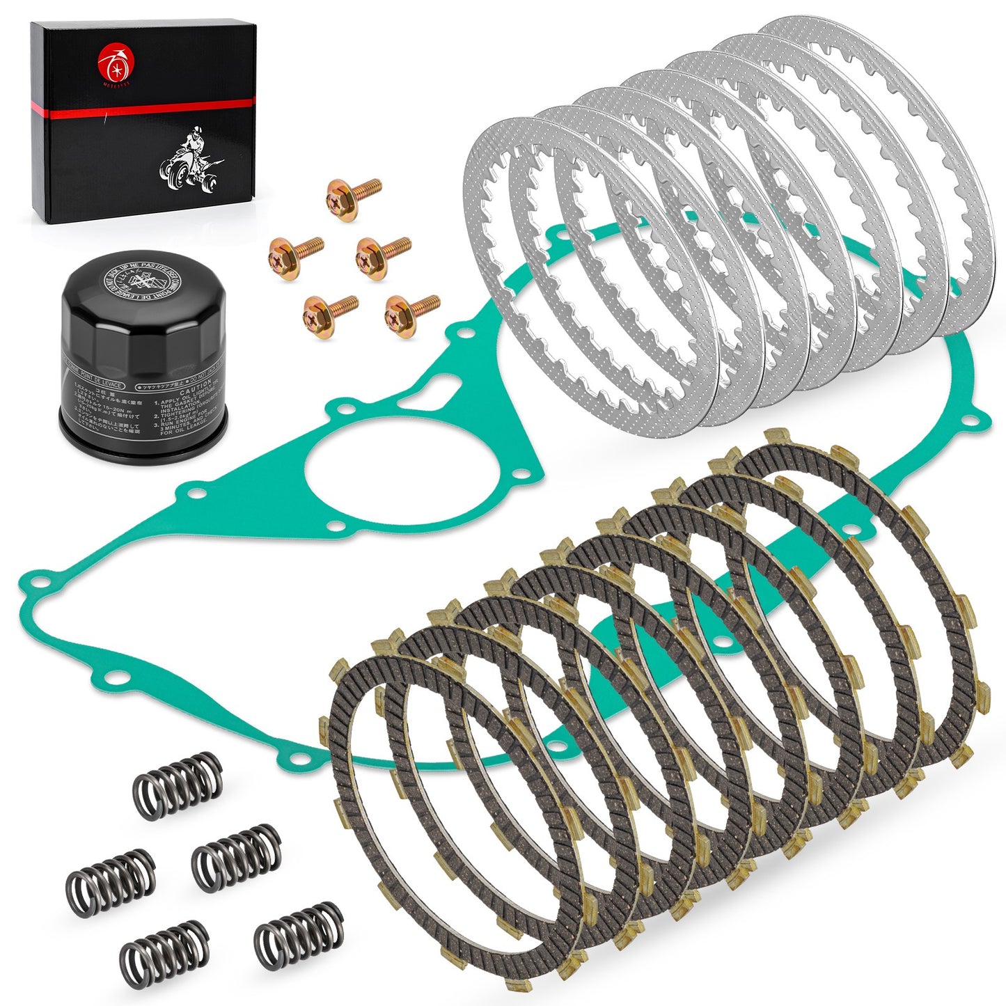 Clutch Friction Steel Plates & Gasket for Kawasaki Vulcan VN800 VN900 (1996–2010)