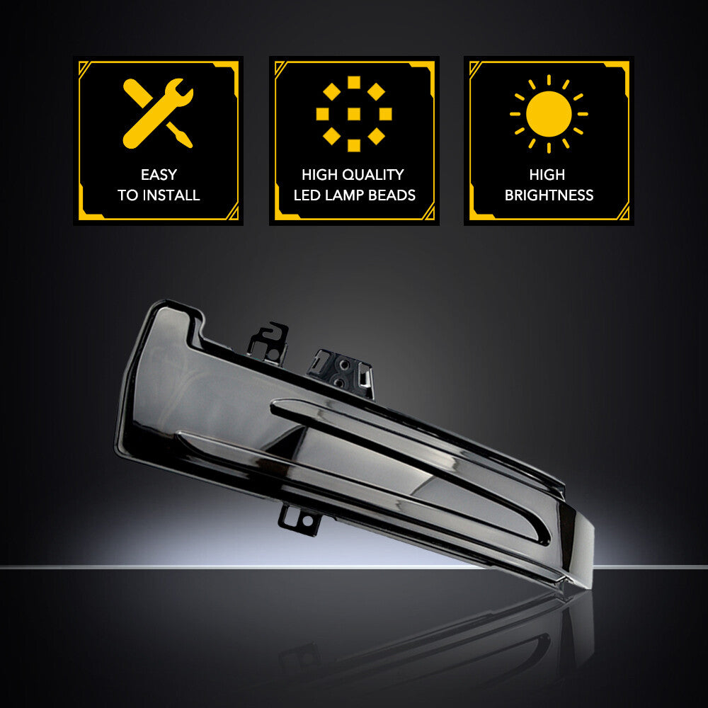 2X Sequential LED Side Mirror Turn Signal Light for Mercedes Benz Class