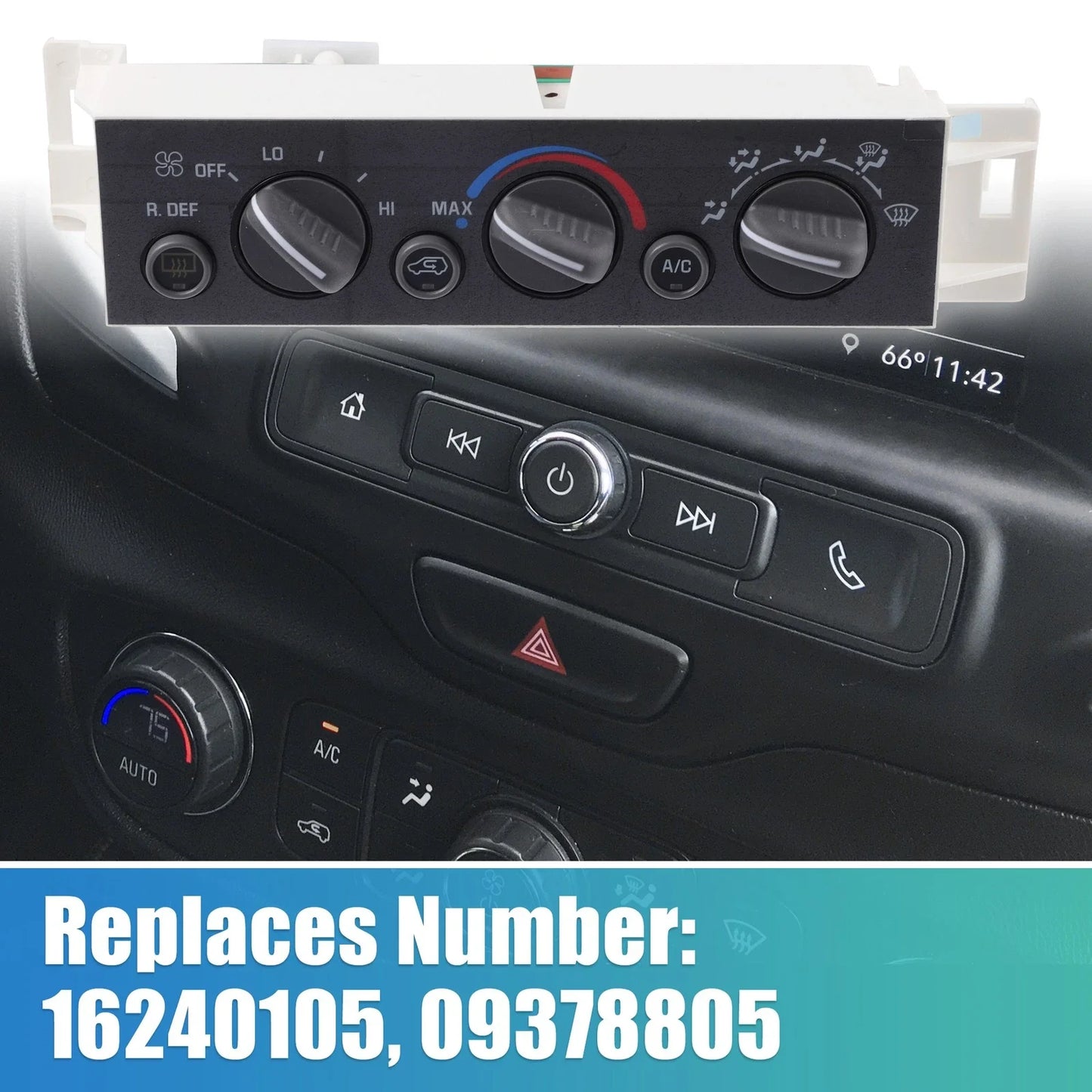 A/C Heater Climate Control Panel Switch for Chevy C1500, Tahoe & GMC K1500