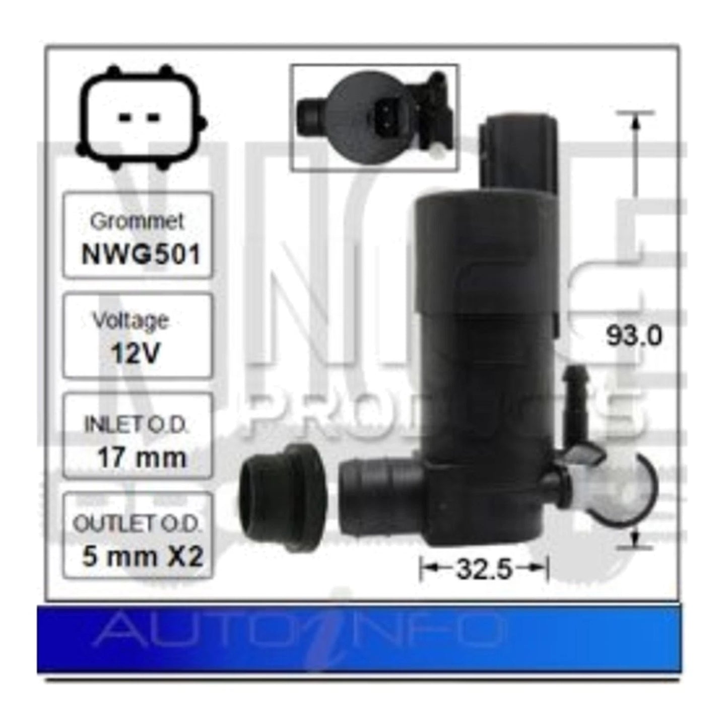 Windscreen Washer Pump for Ford Everest (2015–2019)