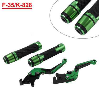 Set of 2 Green Brake Clutch Levers for Kawasaki ZX636R ZX6RR (2005–2006)