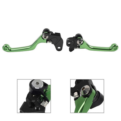 CNC Pivot Brake Clutch Levers for Kawasaki KLX300R (1997–2007) Green