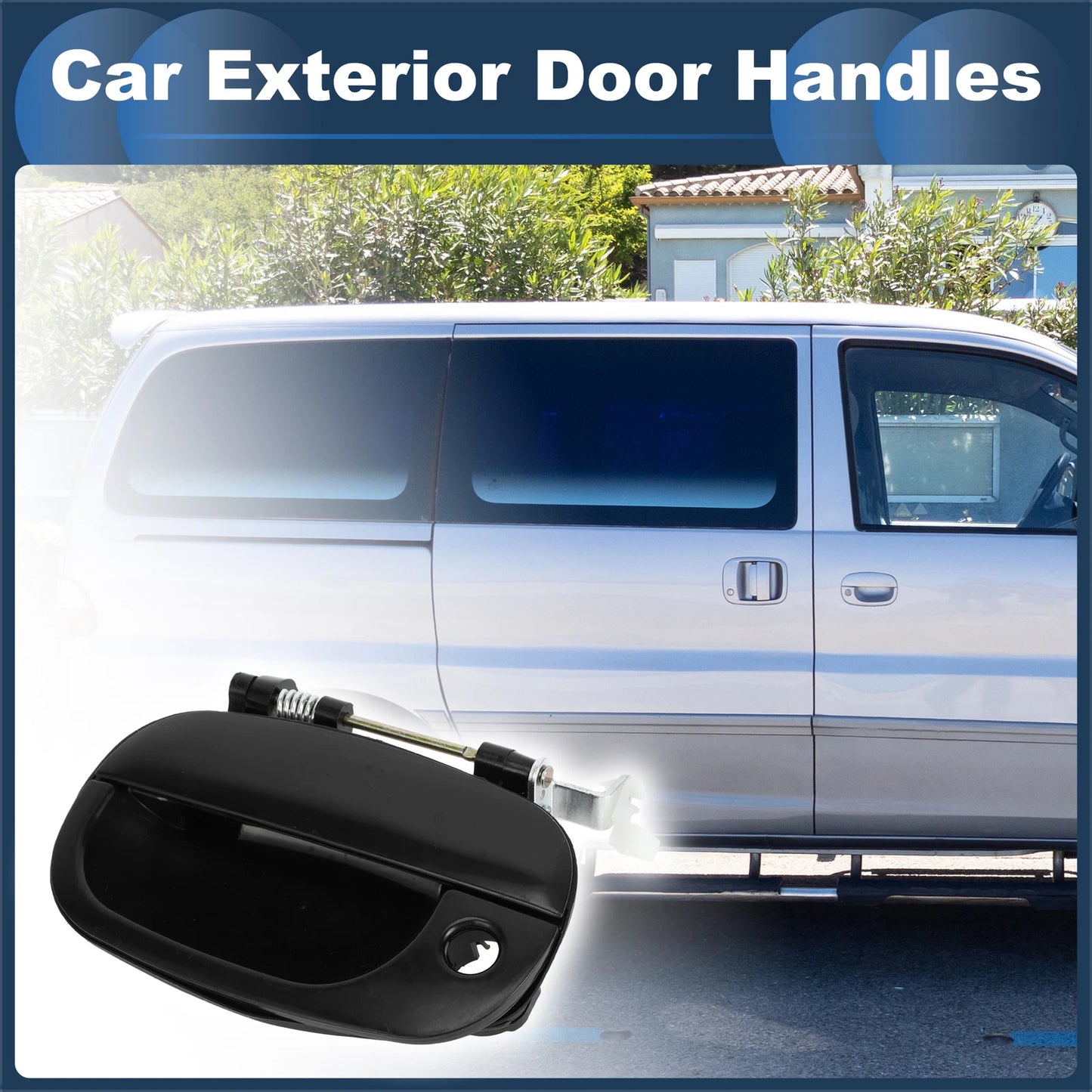 Front Left Door Handle for Hyundai H1 Starex (1998–2007) Black