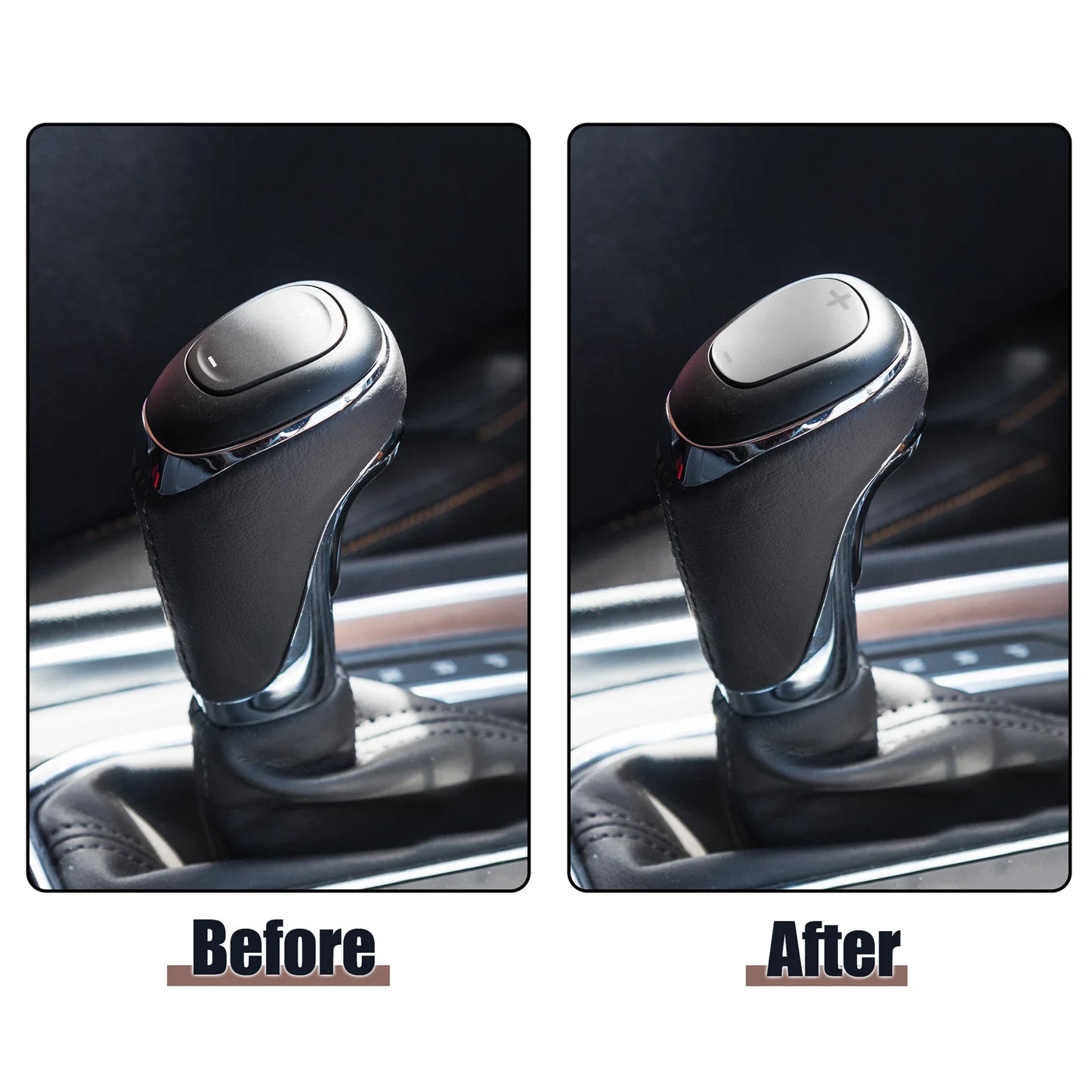 Gear Shift Knob Cover for Chevrolet Equinox 2018-2020 Silver Tone