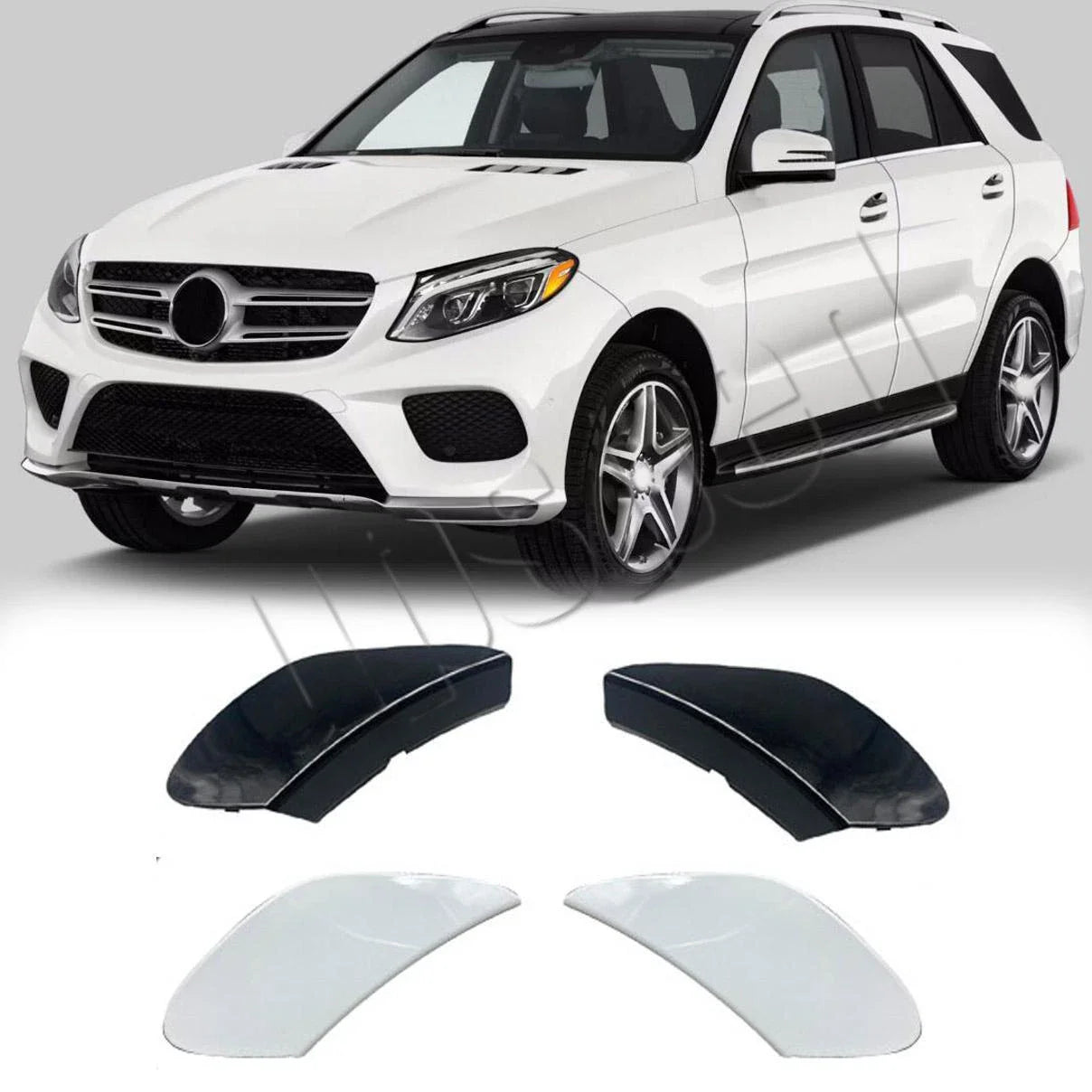 Front Bumper Tow Hook Hole Eye Cover Cap for Benz GLE W166 X166 AMG (2016–2019)
