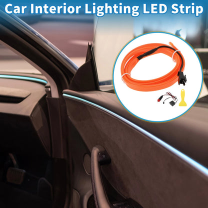LED Strip Neon Wire Lighting for Universal Cars (12V) - Orange