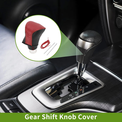 1 Pc Gear Shift Knob Cover for Lexus ES300h (2018-2023) Red Carbon Fiber