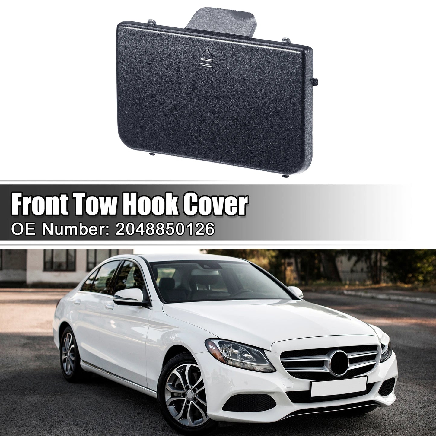 Tow Hook Eye Hole Cover for Mercedes-Benz C-Class W204 (2007–2014) Gray