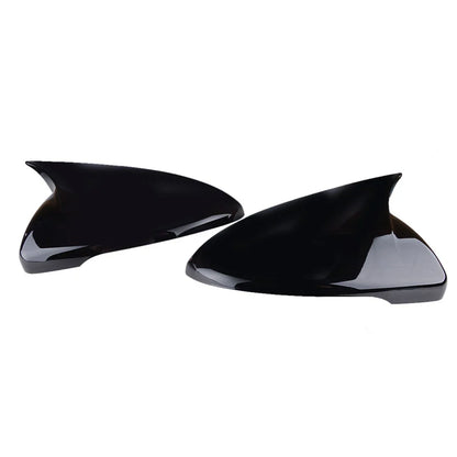 2 x Gloss Black Rear View Mirror Cover Caps for Kia Forte K3 Cerato (2014-2018)