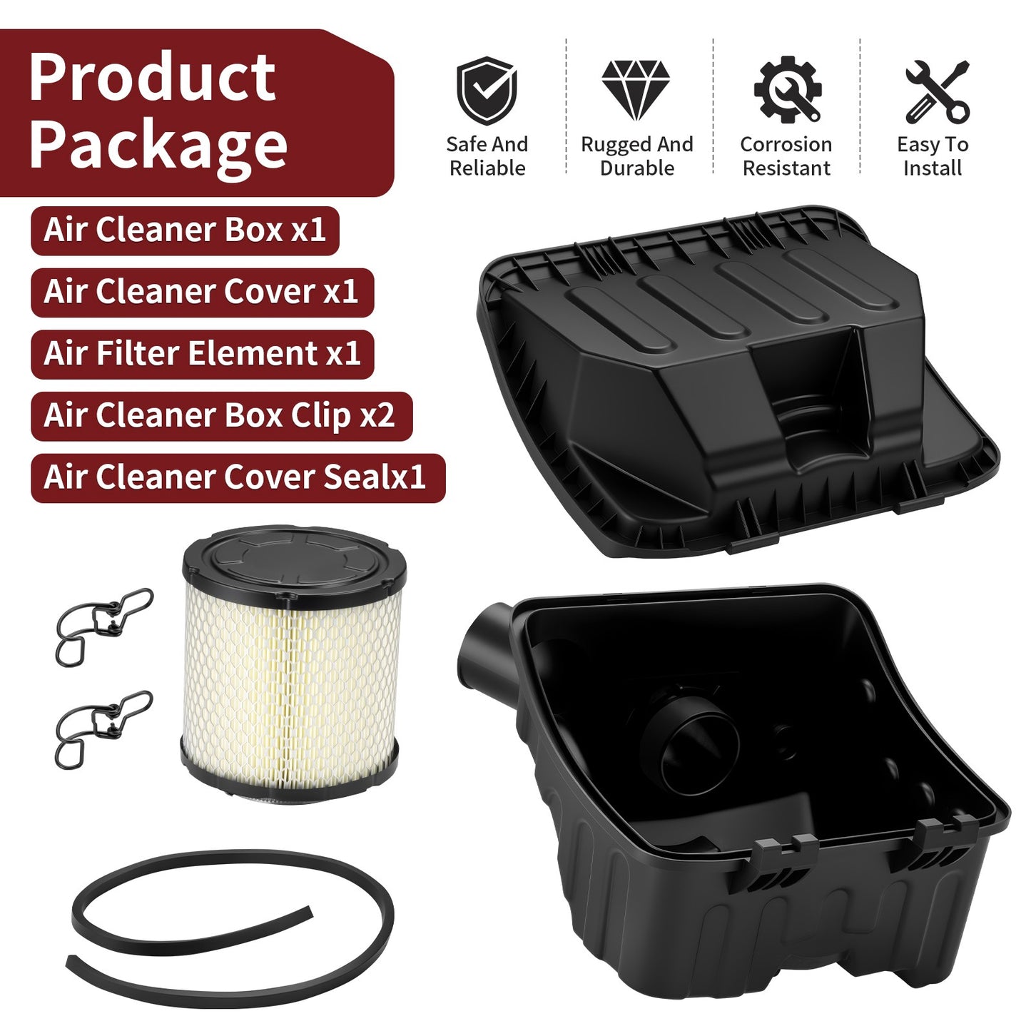 Air Box Cover and Filter Element for Polaris Ranger 570 Crew (2014–2025)