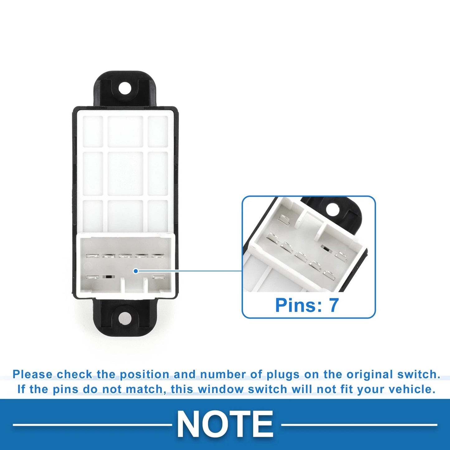 Power Window Switch for Hyundai Sonata (2011–2015) No. 935803S000RAS