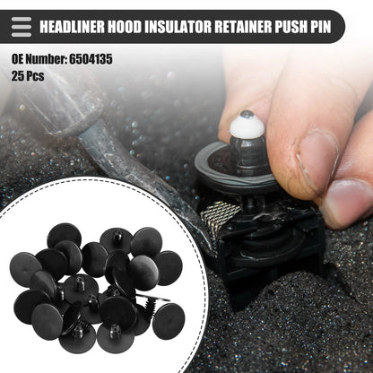 25 Pcs Headliner Hood Insulator Retainer Push Pin Clip for Dodge (No. 6504135)