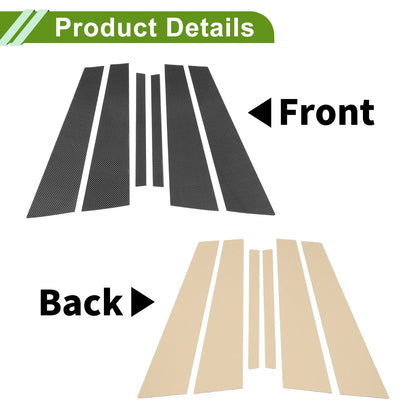 Door Pillar Window Trim - Carbon Fiber Black for BMW 7-Series (2017 - 2022)