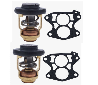 Set of 2 Thermostats & Gaskets for Yamaha Outboard 75 80 90 HP (2-Stroke)