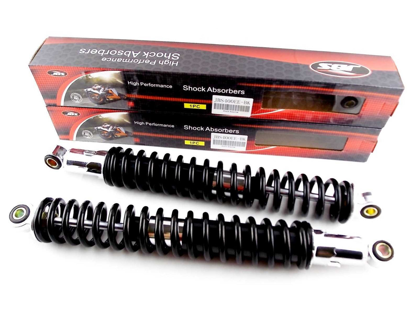 Rear Shock Absorbers for Suzuki PE250 (1978–1982) Black/Chrome 400mm