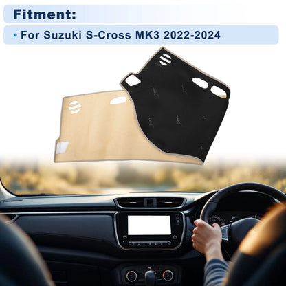 Dash Cover for Suzuki S-Cross MK3 (2022–2024) Without HUD, Flannel Beige